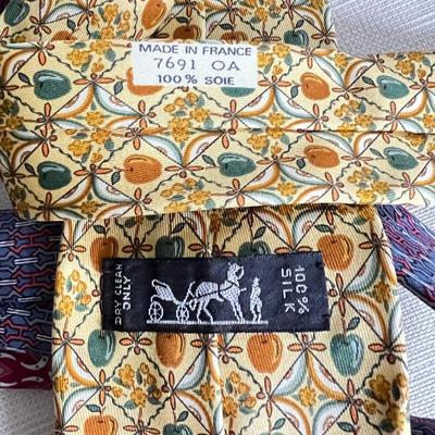 6 Hermes Luxury Designer Silk Ties