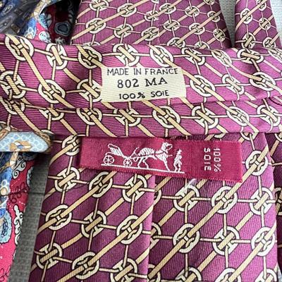 7 Hermes Luxury Designer Silk Ties
