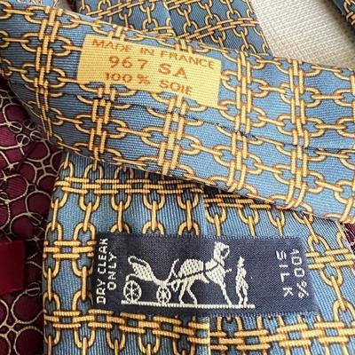 7 Hermes Luxury Designer Silk Ties