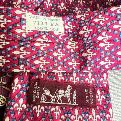 7 Hermes Luxury Designer Silk Ties