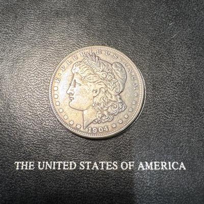 1904 S MORGAN US COIN 1$ silver XVF
