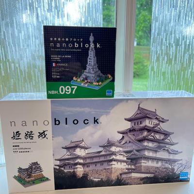 2 NIB Nano Block Sets - Himeji Castle, Paris Banks of The Seine