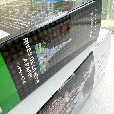 2 NIB Nano Block Sets - Himeji Castle, Paris Banks of The Seine
