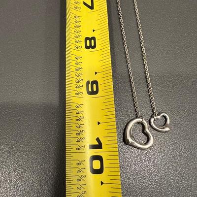 Tiffany & Co - Sterling Silver Elsa Peretti Open Heart Lariat Necklace