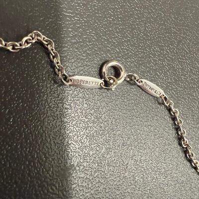 Tiffany & Co - Sterling Silver Elsa Peretti Open Heart Lariat Necklace
