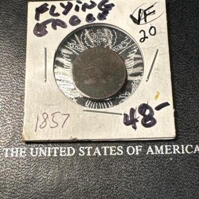 1857 VF 20 FLYING EAGLE US 1c