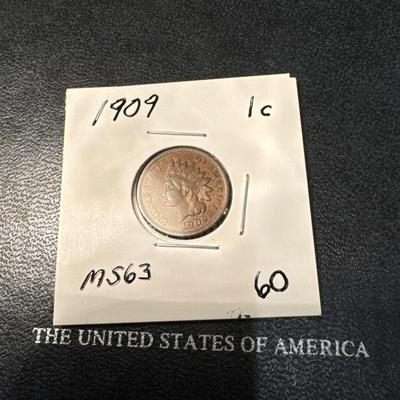 1909 INDIAN HEAD MS 63 US COIN 1 c