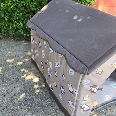 Portable, Collapsible Padded Dog House Bed
