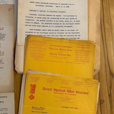 USWV, Captain Harry A. Mackie Speeches, Clippings, Letters