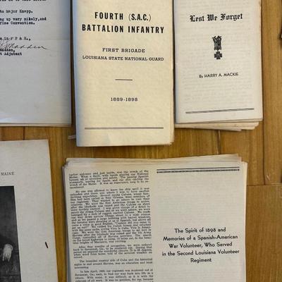 USWV, Captain Harry A. Mackie Speeches, Clippings, Letters