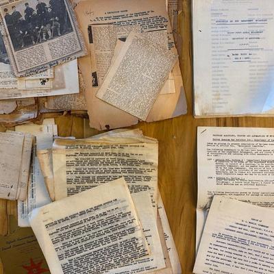 USWV, Captain Harry A. Mackie Speeches, Clippings, Letters