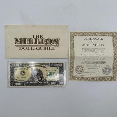 Authentic 1988 One Million Dollar Bill