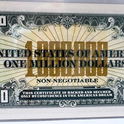 Authentic 1988 One Million Dollar Bill