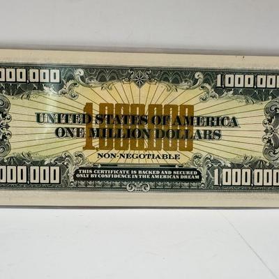 Authentic 1988 One Million Dollar Bill