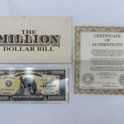 Authentic 1988 One Million Dollar Bill