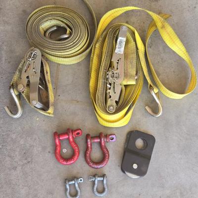 Ratchet Strap Wire Hook Truck Tie Down Set