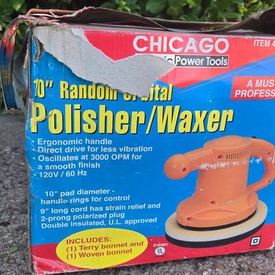 Chicago Polisher Waxer with Several Bonnets, Box, and Instructions