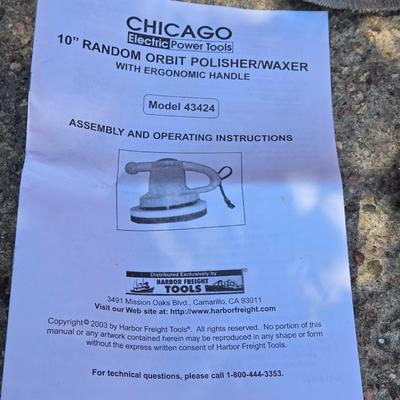 Chicago Polisher Waxer with Several Bonnets, Box, and Instructions