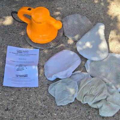 Chicago Polisher Waxer with Several Bonnets, Box, and Instructions