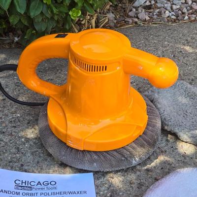Chicago Polisher Waxer with Several Bonnets, Box, and Instructions