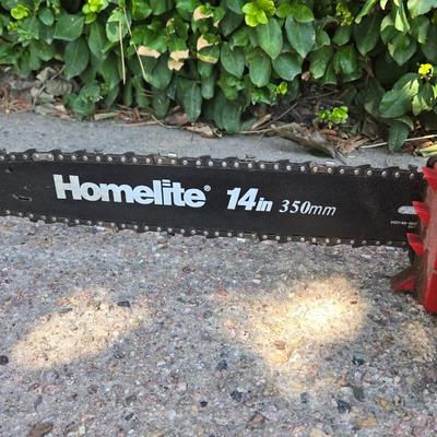 Electric Homelite 14" Chainsaw and Bar & Saw Chain Lubricant