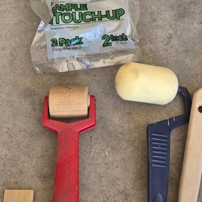 Paintbrushes and Small Rollers for Wallpaper and Wallpaper Tool