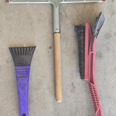 Snow and Ice Scrappers Brush and Squeegee