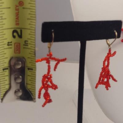 Hand Made Seed Bead Crab Design Necklace with Bracelet and Earrings (#72)