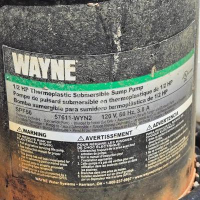 Wayne 1/2hp Thermoplastic Submersible Sump Pump