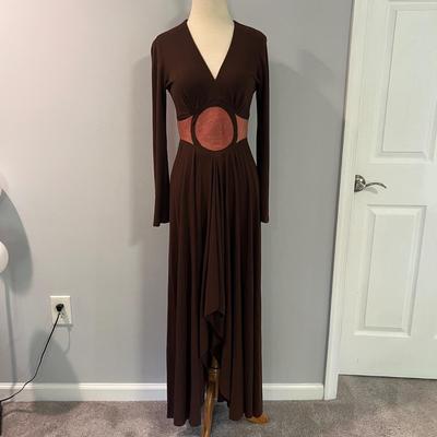 Vintage Ltd, Edition Mr. Boots Hi Low Maxi Dress Suede Accent