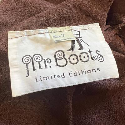 Vintage Ltd, Edition Mr. Boots Hi Low Maxi Dress Suede Accent