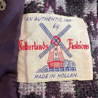 Vintage Dutch Maxi Coat w Curly Lamb Trim