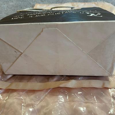 Vintage Designer Schiaparelli Lingerie Bag & Louis Vuitton Paper Store Bag