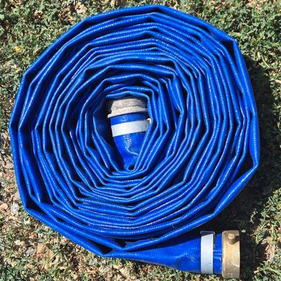 Agricultural PVC Lay Flat Hose Water Drain Threaded Ends #2