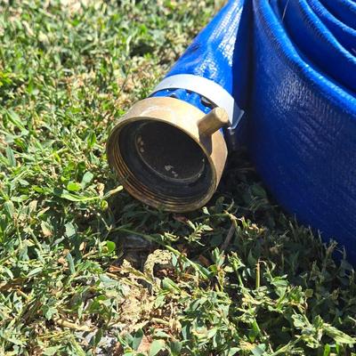 Agricultural PVC Lay Flat Hose Water Drain Threaded Ends #2