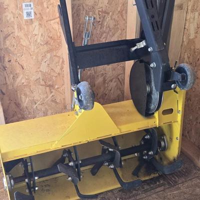 JOHN DEERE 4 Rivers X 580 with 54" Accel Deep Deck with John Deere Tiller, John Deere Snow Blower, and Yardworks Lawn Sweeper