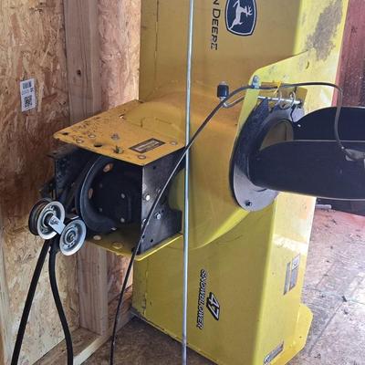 JOHN DEERE 4 Rivers X 580 with 54" Accel Deep Deck with John Deere Tiller, John Deere Snow Blower, and Yardworks Lawn Sweeper