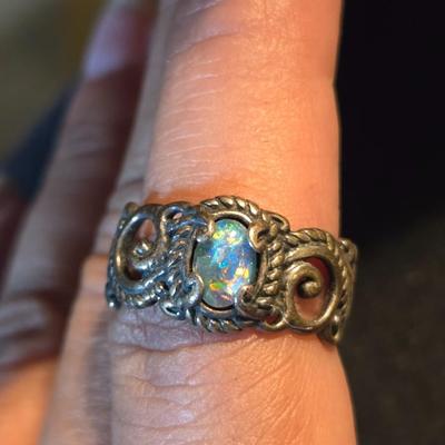 Carolyn Pollack Sterling Silver Opal Ring