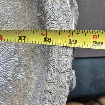 Heavy Cement Bird Bath with Flowers & Hummingbird Design