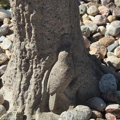 Heavy Cement Bird Bath with Bird Design