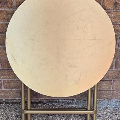 Folding Gold Metal Side Table #1