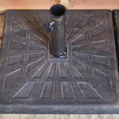 Patio Umbrella and Brushed Bronze Stand #2