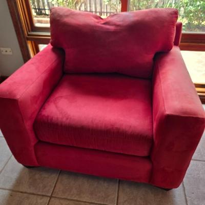 Red Chair & Ottoman