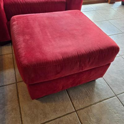 Red Chair & Ottoman