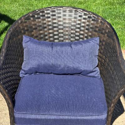 Woven Patio Chair and Ottoman #2