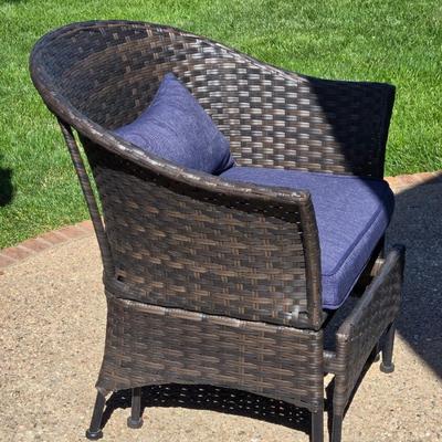 Woven Patio Chair and Ottoman #2