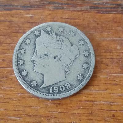 LOT 96 1908 LIBERTY HEAD NICKEL