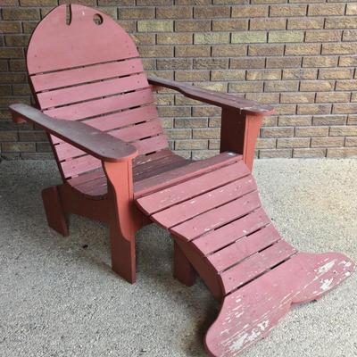 Unique Fish Shaped Adirondack Chair and Ottoman