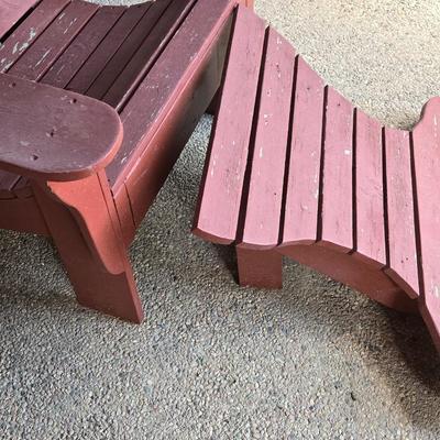 Unique Fish Shaped Adirondack Chair and Ottoman