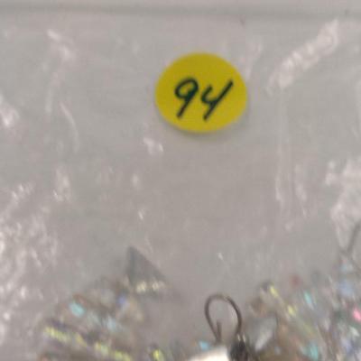 Multi-color Iridescent Glass Fish Design Necklace and Earrings (#94)